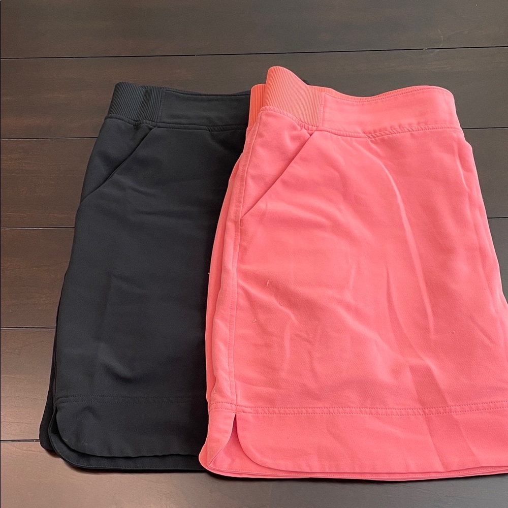 32 Degrees Coral and Black Athletic Skirts - 2 skirts